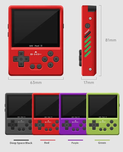 Gkd Pixel 2 Handheld Game Console Portable Retro Nostalgia Game Console Arcade Game Full Metal Body Cnc Gamer Customized Gift SS69