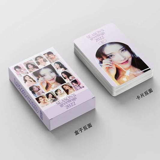 55pcs/set Kpop IU The Golden Hour Lomo Cards High quality HD Photocard for fans collection Fashion Cute Fans Gift SS69