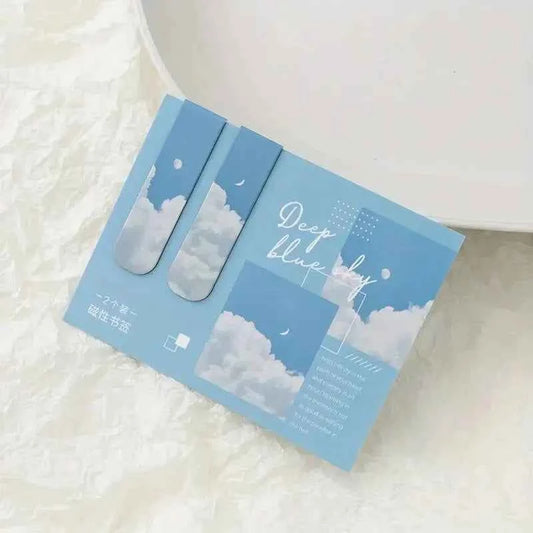 2pcs Forest Landscape Magnetic Bookmark For Pages Books Readers