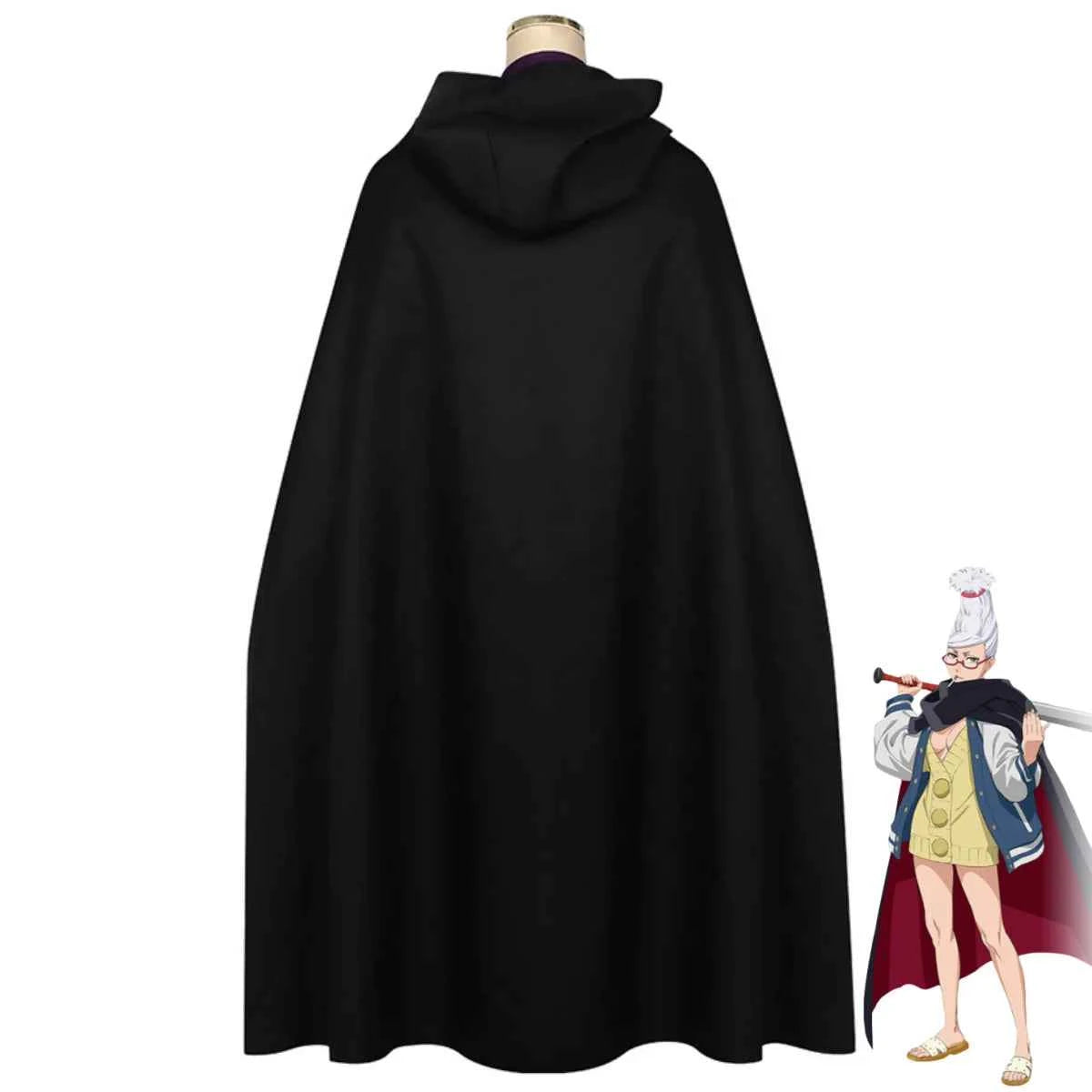 Anime Dan Da Ken Seiko Ayase Cosplay Costume Dandadan Blue Baseball Uniform Coat Black Cloak Skirt Wig Woman Sexy Carnival Suit