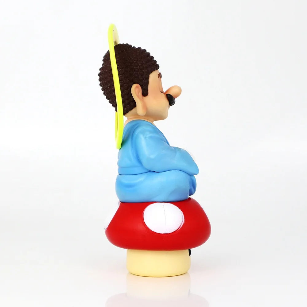 Super Mario Ruyi Buddha Mario Plumber anime handwork car model 14.3cm SS69