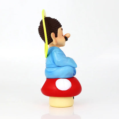 Super Mario Ruyi Buddha Mario Plumber anime handwork car model 14.3cm SS69
