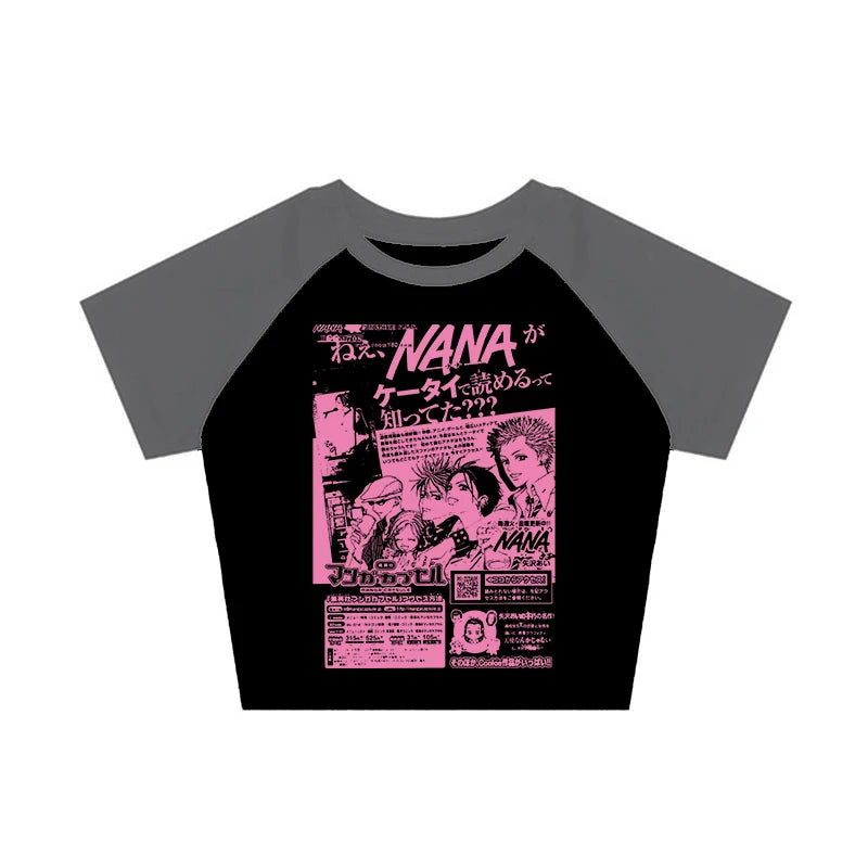 Y2k Nana Osaki Graphic T Shirts  Casual Harajuku Streetwear Japanese Clothes Fashion Rock Punk Sleeveless Tanks & Camis Coquette SS69 15.69 Black7 / L