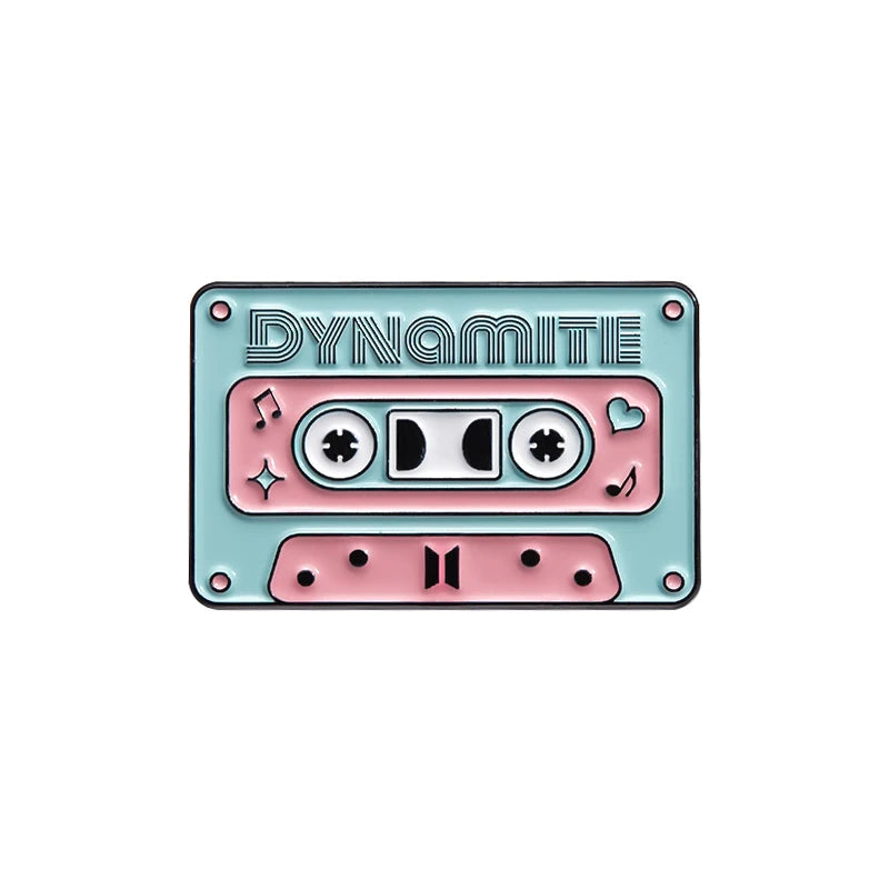 QIHE JEWELRY Retro Cassette Tape Enamel Pin Badge