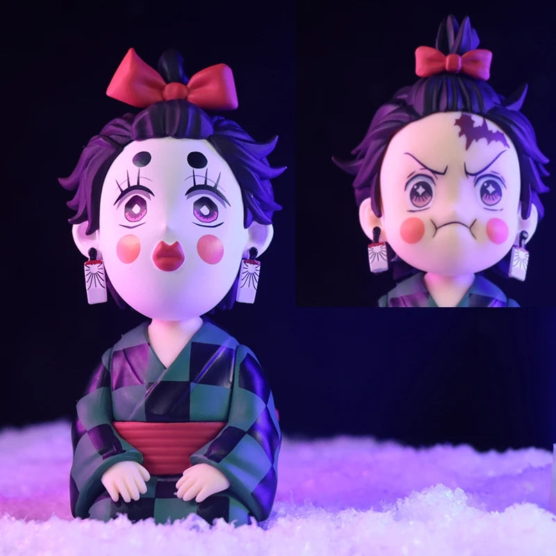 Demon Slayer Anime Figure Tanjirou Agatsuma Hashibira Inosuke Agatsuma Zenitsu Anime Model Action Figure PVC collection Toy SS69