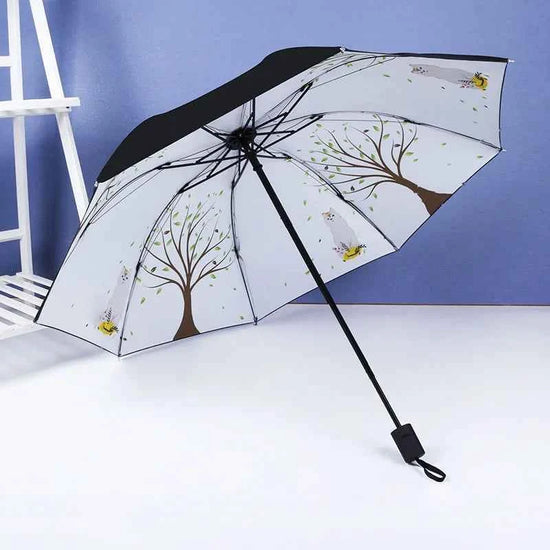Beautiful Flower Painting Inside Men And Women Umbrella Sun And Rain Anti-uv Umbrellas Ladies Parasol Folding Paraguas For Gifts