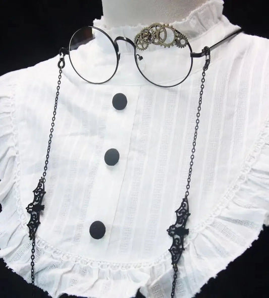 Japanese Original Punk Red Rose Gear Lolita Glasses New Fashion JK Streetwear Student Cosplay Masks Men Women Telegant Glasses SS69 25.69 without roses