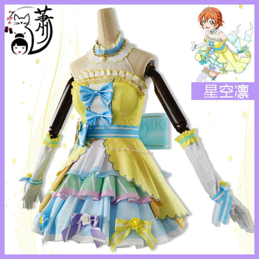 COS-KiKi Anime Lovelive Aqours Tojo Nozomi/Nishikino Maki All Members Fireworks Awakening Lolita Singing Suit Cosplay Costume SS69