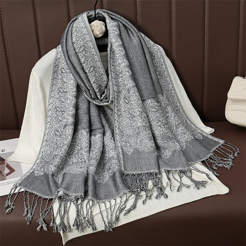 Luxury Brand Autumn Cashmere Pashmina Shawl Lady Wrap Warm Winter Scarves Design Print Female Foulard Cotton Stoles Scarf 2023 SS69 13.69 T102-21