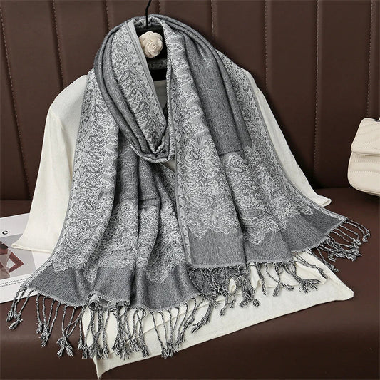 Luxury Brand Autumn Cashmere Pashmina Shawl Lady Wrap Warm Winter Scarves Design Print Female Foulard Cotton Stoles Scarf 2023 SS69 13.69 T102-21