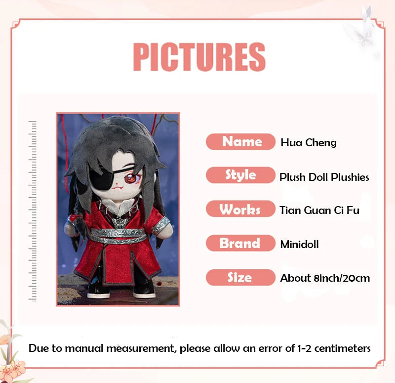 Anime Tian Guan Ci Fu Xie Lian Plush Doll TGCF Stuffed Toy Plushies Heaven Official’s Blessing Change Suit Dress Up Toy 20cm SS69