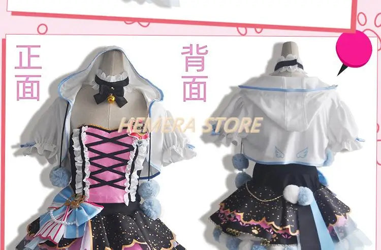 In Stock Anime LoveLive Cat Twin Tail Arcade Game 9 Characters Cosplay Costume Tojo Nozomi Nico Honoka Umi Rin Maki Eli Full Set - SS69