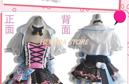 In Stock Anime LoveLive Cat Twin Tail Arcade Game 9 Characters Cosplay Costume Tojo Nozomi Nico Honoka Umi Rin Maki Eli Full Set - SS69