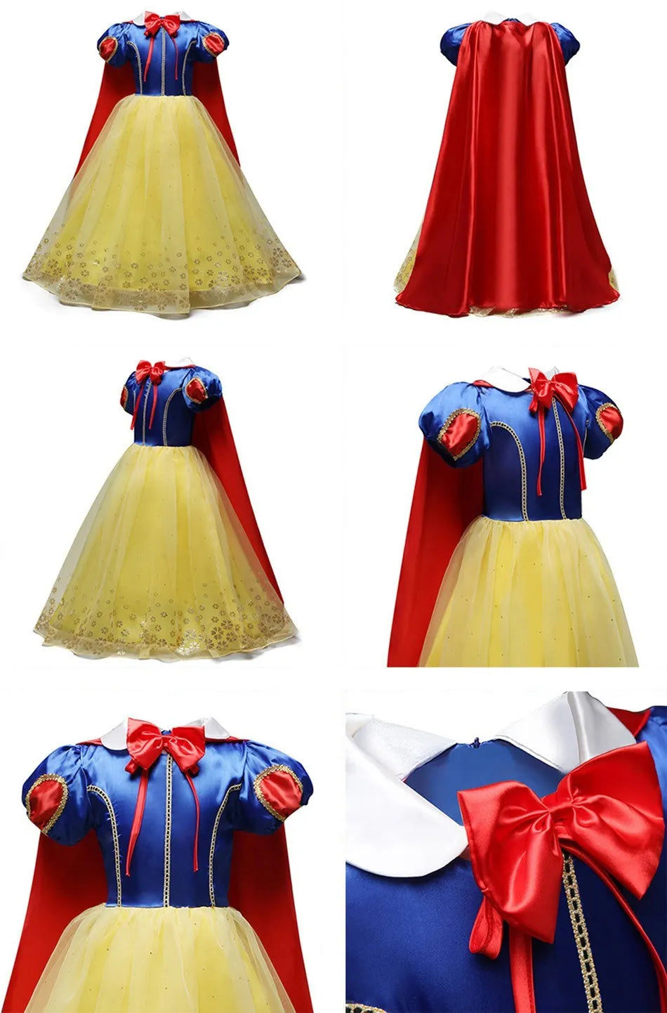 Girls Princess Cosplay Costume Dress - Flower Print