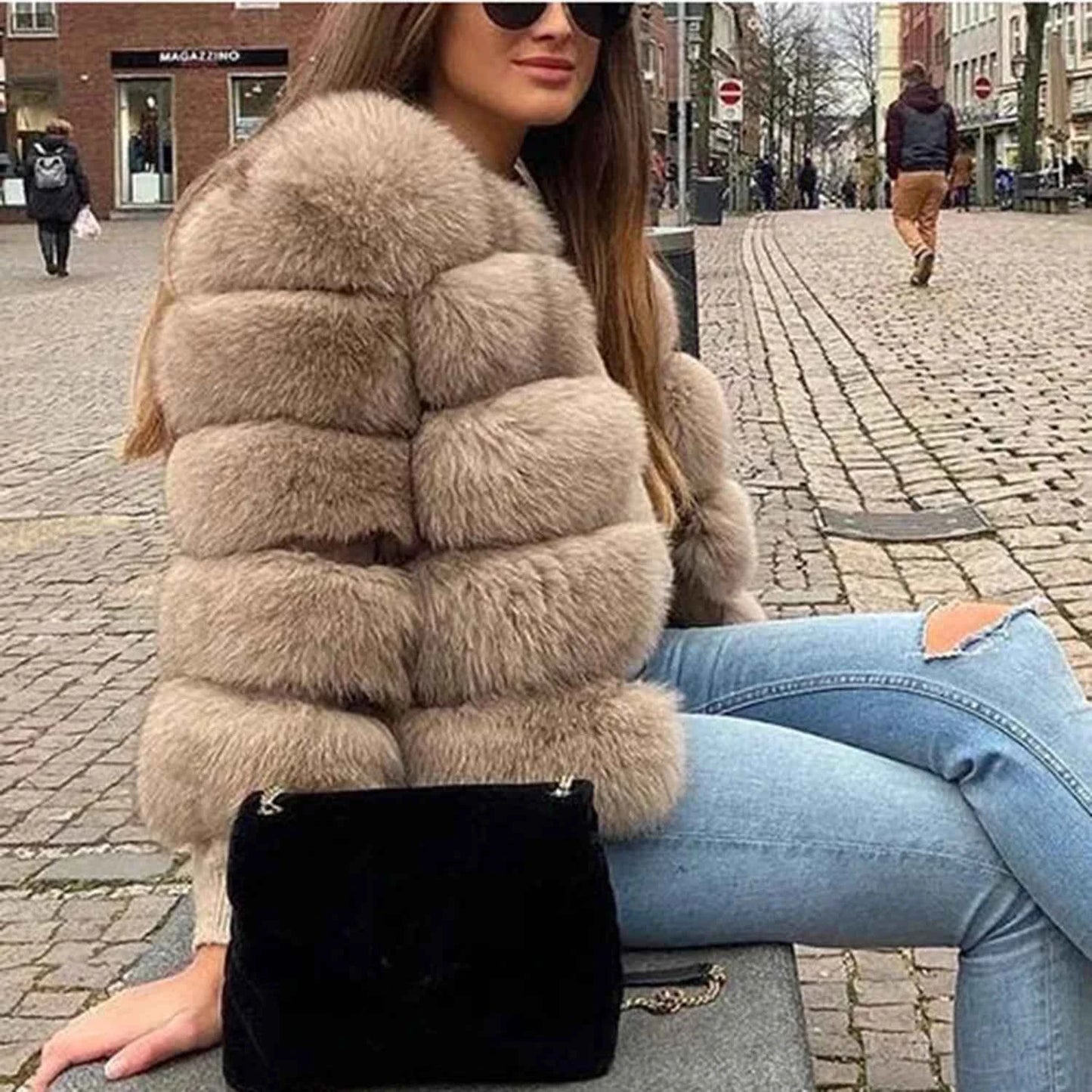 Winter Women's Cold Coat Top Fox Jackets For Women clothing Natural Real fox Fur Jacket Coats For Women Fur Jacket In Promotion