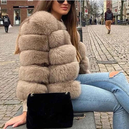 Winter Women's Cold Coat Top Fox Jackets For Women clothing Natural Real fox Fur Jacket Coats For Women Fur Jacket In Promotion