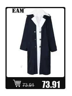 [EAM] Both Side Wear Big Size Knitting Sweater Turtleneck Long Sleeve Women Pullovers New Fashion Autumn Winter 2025 1DE3629