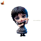 Hot Toys Wednesday Dance Version Cosbaby(S) Mini Collectible Figure Desktop Decoration Toy Fans Collect Halloween Holiday Gift
