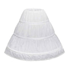 Girls' 3 Hoops Petticoat Full Slip Flower Girl Crinoline Skirt
