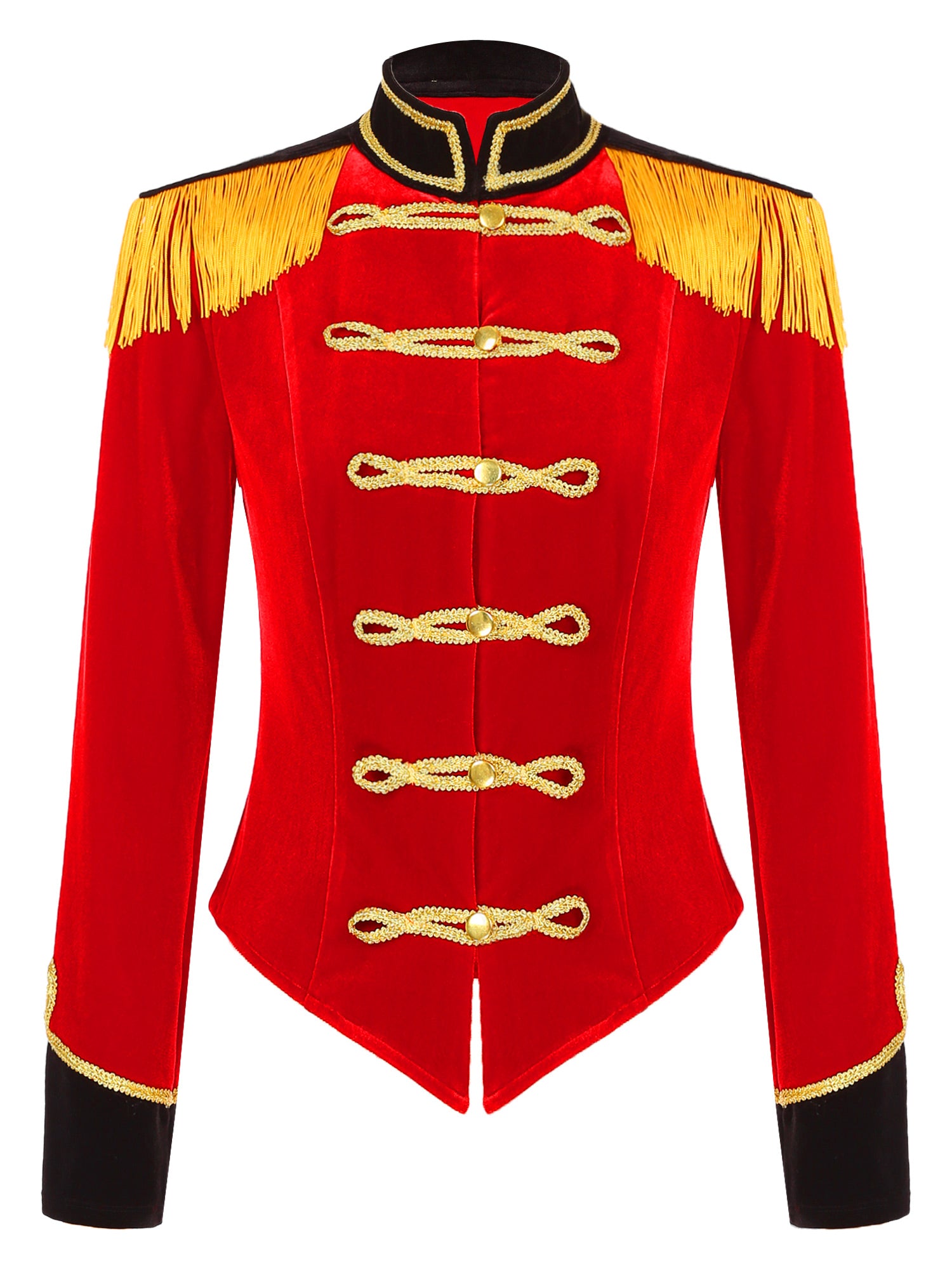 Women Circus Ringmaster Costume Showman Majorette Tassel Tailcoat Jacket Halloween Carnival Lion Tamer Cosplay Costumes