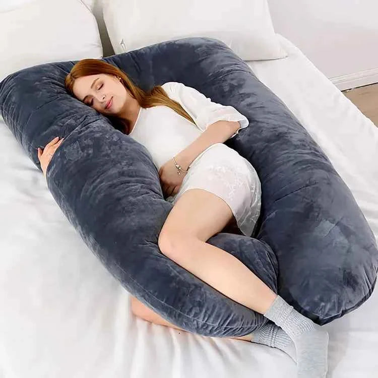 Soft Fleece Pregnant Pillow Gravida U Type Lumbar Pillow Multi Function Side Protect Cushion for Pregnancy Women Dropshipping