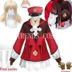 Genshin Impact Klee Cosplay Costume Set with Wig