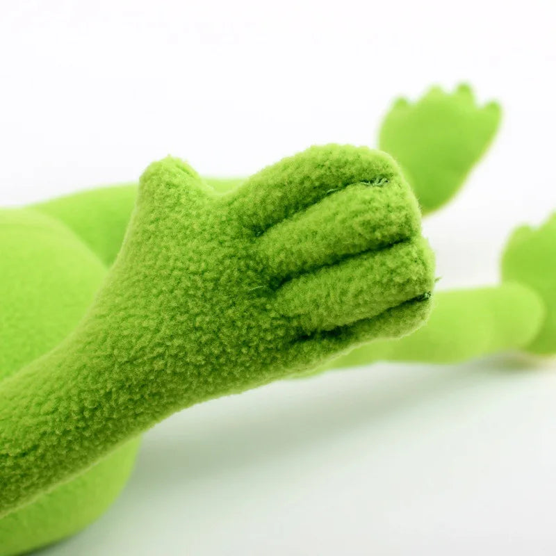 Anime Kermit The Frog Funny Kawaii Plush Doll Hand Puppet Schoolbag Frog Cute Plush Toy Ventriloquist Performance Props For Baby