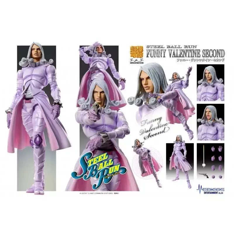JOJO STEEL BALL RUN Funny Valentine Action Figure Medicos Chobitsu Kōdō 100% Original PVC Anime Model Toys Collection Doll Gift