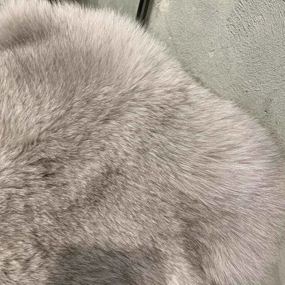 Winter Long Fur Coats Winter Female Natural Fox Fur OutWear Full Pelt Real Fox Fur Jackets with Long Sleeve