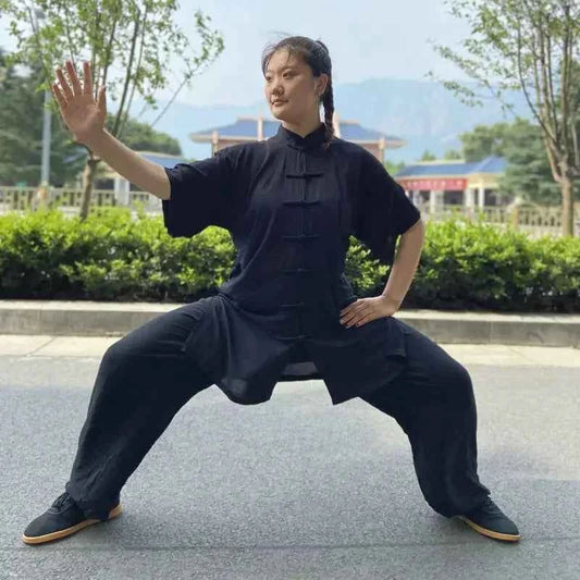 Chinese Tai Chi Uniform Cotton Wushu Kung Fu Clothing Kids Adults Martial Arts Wing Chun Suit Taichi Performance Tang Suit Taiji