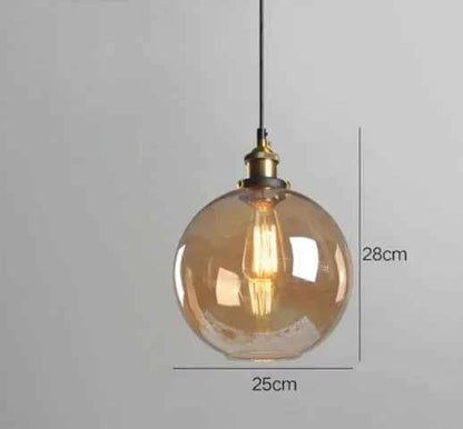 The Nordic Loft Modern Bedroom Pendant Lamp with Clear Gray Amber Vintage Pendant Lights Dining Glass Hanging Light Fixtures