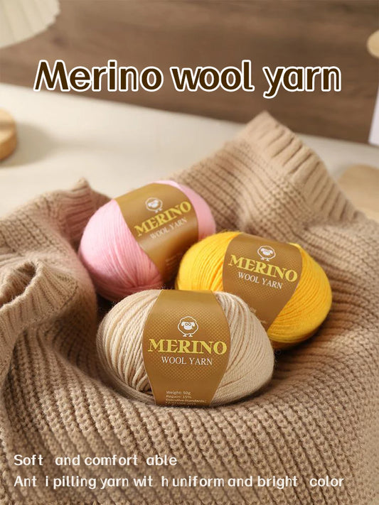 500g of High-Quality 212 Medium-Fine Alpaca Wool Yarn, Suitable for Knitting Sweaters, Scarves, and Hats, 10 Skeins/Pack