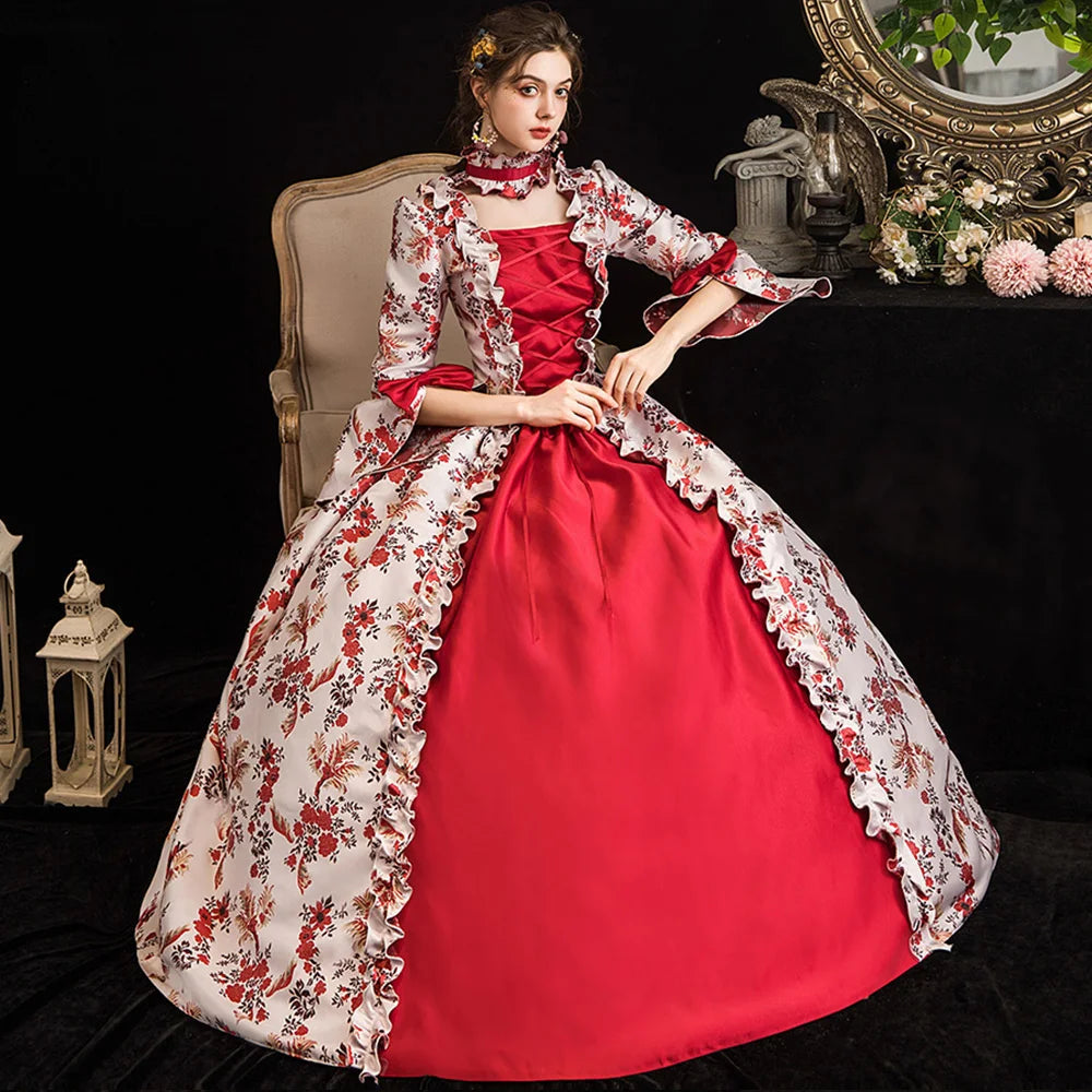 Victorian Masquerade Dresses for Women, Renaissance Dress, 18th Century, Baroque Rococo Marie Antoinette, Historical Clothing SS69