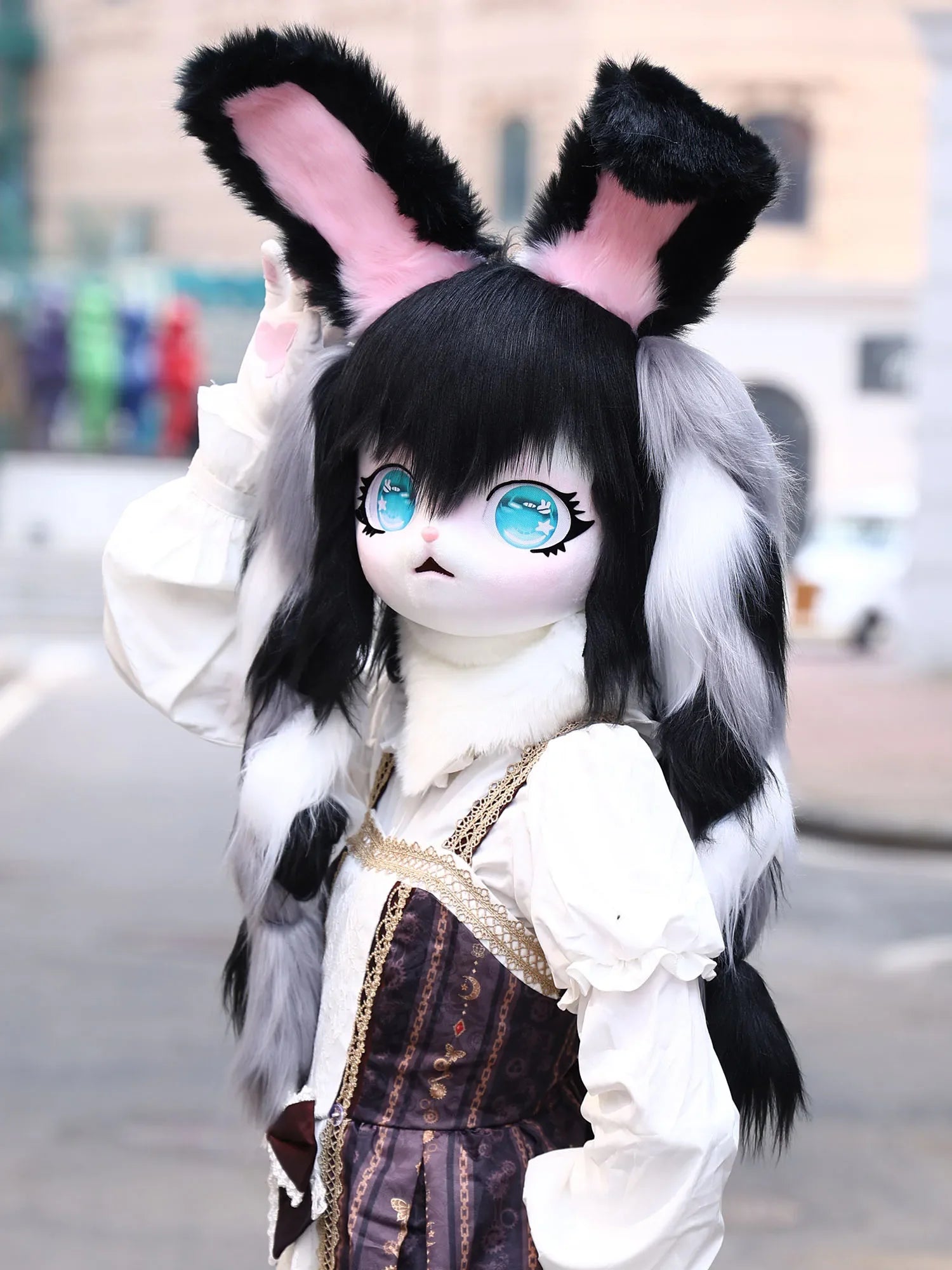 Kig Furry Mask Plastic Headbase for Adult Cosplay Costume