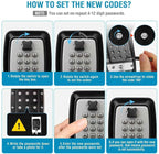 Waterproof Wall Mounted Key Safe Box Anti-theft Key Storage With Combination Password Lock Homestay Office Home Indoor Outdoor