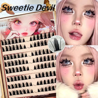 Little Devil False Eyelashes Manga Lashes Reusable Natural Thick Fluffy Soft Single Individual Cluster Eye Extension Beauty Tool SS69