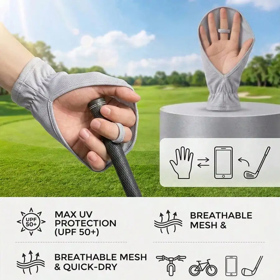 Summer Ice Silk Arm Sleeves for Sun Protection - UPF 50+