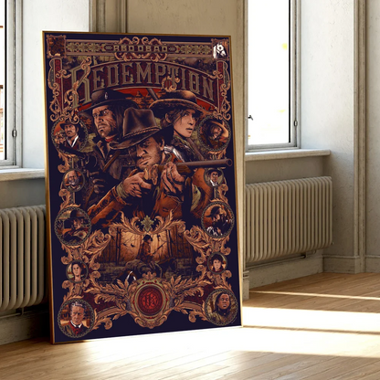 Red Dead Redemption 2 Wall Poster, Waterproof Adhesive PP Paper Art Print