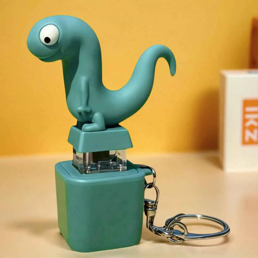 Funny Lizard Button Sound Keychain Rechargeable Lizard Keychain Fidget Keyring Toys With LED Colorful Lights for Stress Relief