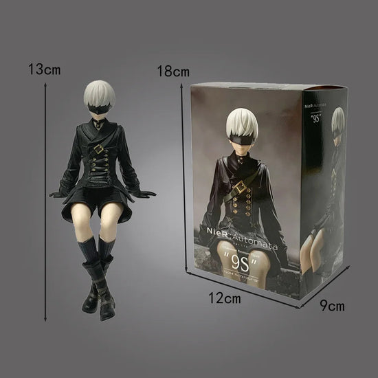 Nier Automata 2B A2 9S Sitting Position Game Figure Mechanical Lifeform Statue Collection Desktop Decoration  Toys Gifts SS69