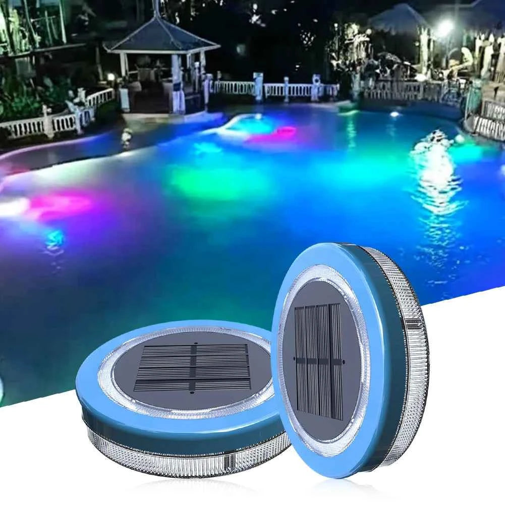 Solar Floating Pool Light Upgraded Waterproof Swimming Pool Lamp Outdoor Decorative Light Blue LED Floating Garden Pool Light