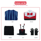 Vox Cosplay Costume Set - Hazbin Hotel Anime Uniform Coat & Pants