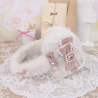 Sweet Mine Rhinestone Love Bow Earmuffs - Lolita Style
