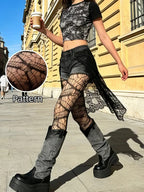 Women's bat pattern mesh socks high elasticity comfortable sexy hot girl trendy leggings for outdoor party street casual wear