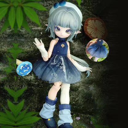 Authentic in Stock Mushroom Fungus 1/12 BJD Blind Box Movable Joint Doll Anime Figure Collectible Trendy toys Ornaments gifts