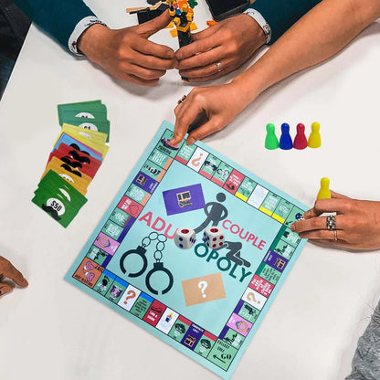 Adultopoly Board Game Couple Board Game Interactive Relationship Card Game Portable Couple Game Valentines Gifts for Him Her SS69