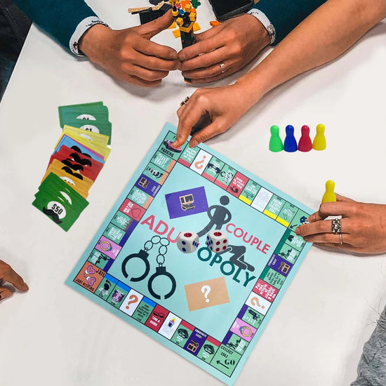 Adultopoly Board Game Couple Board Game Interactive Relationship Card Game Portable Couple Game Valentines Gifts for Him Her SS69