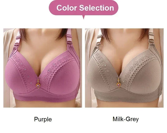 SS69 Cotton Full Cup Bra with Gathered Side Support and No Steel Ring