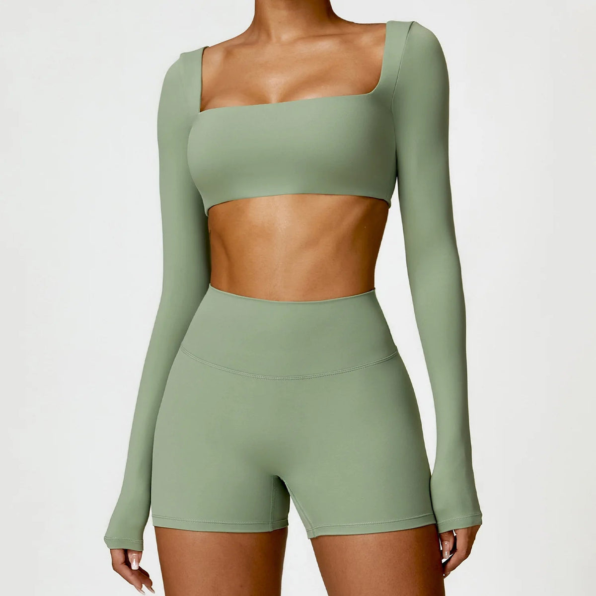 2PCS Yoga Suit Sports Set Women Quick-Drying Gym Set Women Tracksuit Running Workout Long Sleeve Sports Shirt Yoga Clothing SS69