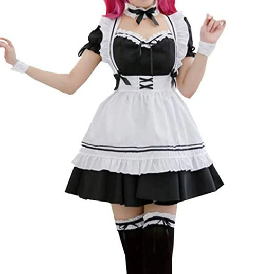 Black Pink Lolita Maid Costumes Cute Girls Women Lovely Maid Cosplay Costume Animation Show Japanese Outfit Dress Clothes S-5XL - SS69